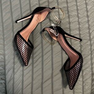 Mesh Black Heels